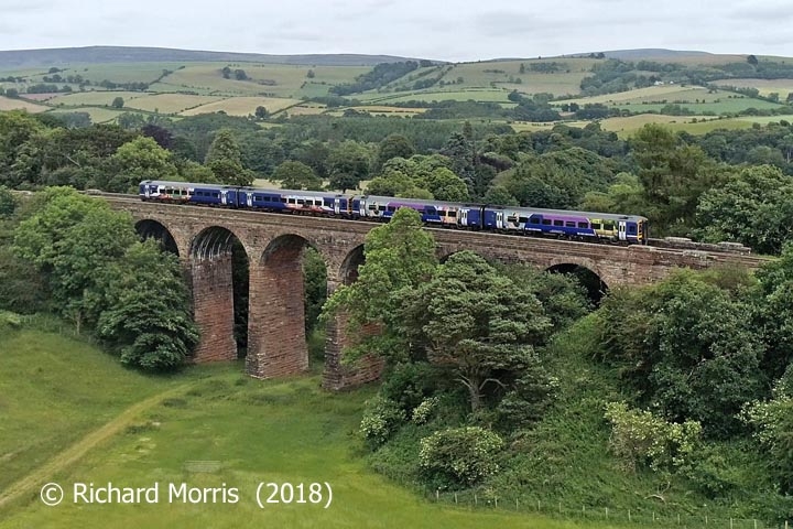 Dry Beck Viaduct: Aerial view from west (via drone with landowner's permission).