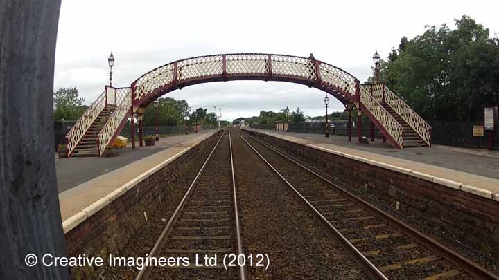 277280: Bridge 236A - Appleby Station footbridge: Cab-view video still 277280: Bridge 236A - Appleby Station footbridge: Cab-view video still