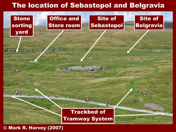 The locations of Sebastopol and Belgravia, viewed from Ribblehead Viaduct