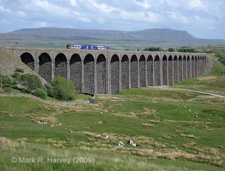 Ribblehead Viaduct: Elevation view from the north-west