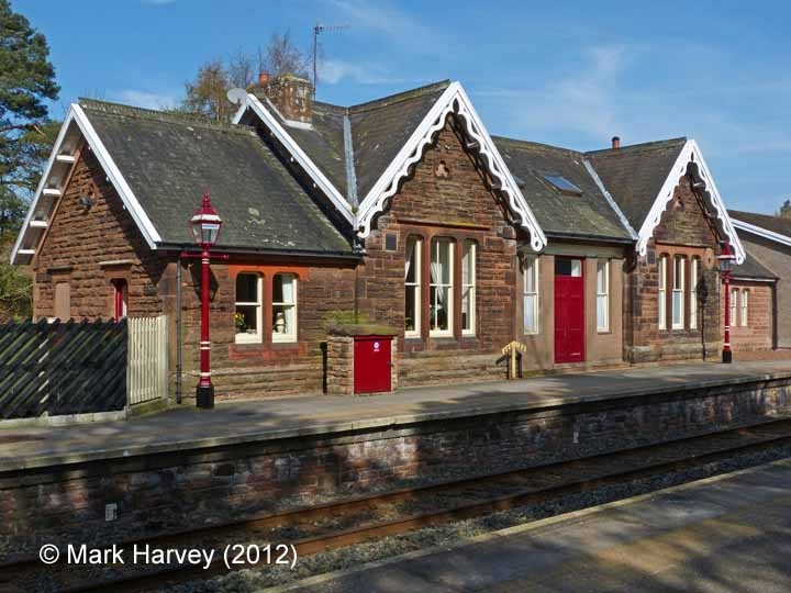 Armathwaite Station former Booking Office: South-south-east elevation view