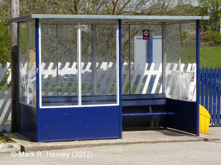 Long Preston Station Waiting Shelter (Up, modern), SW elevation Long Preston Station Waiting Shelter (Up, modern), SW elevation
