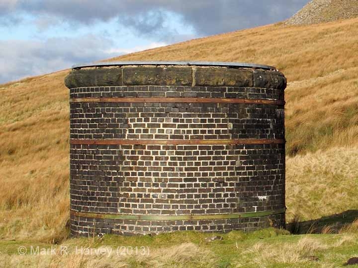 Blea Moor Tunnel Air Shaft 1: Elevation view from the south