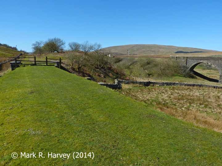 Trackbed of former Hawes Branch: View to southwest from Bridge 1 Trackbed of former Hawes Branch: View to southwest from Bridge 1
